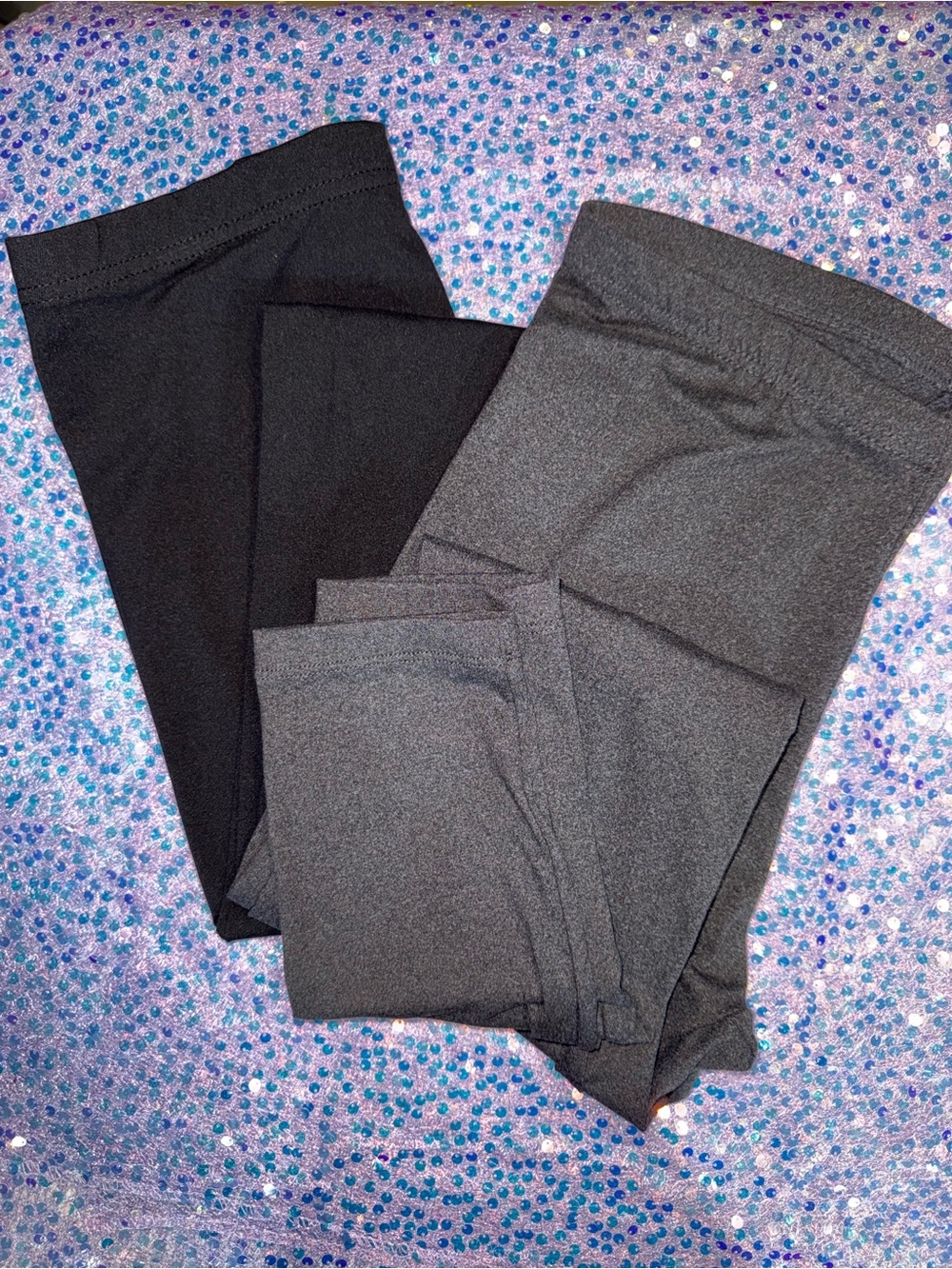 2702-just be Black and Charcoal Leggings Duo